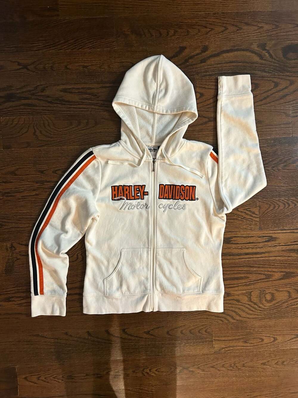 Harley-Davidson Zip Hoodie Size L White